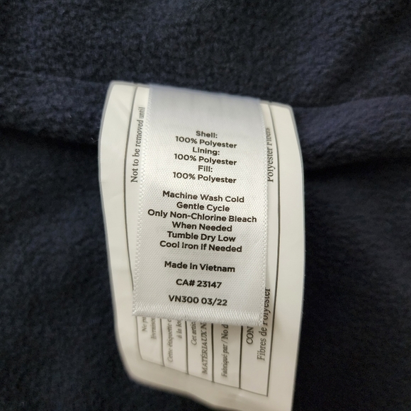 NWT Talbots Quilted Blue Abstract Leopard Diamond Print Vest Size Large Petites - Picture 9 of 16